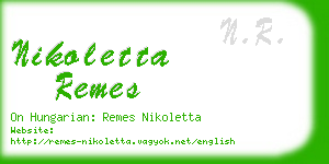 nikoletta remes business card